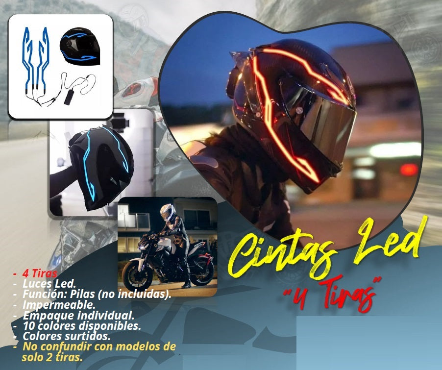 Luces led casco discount moto