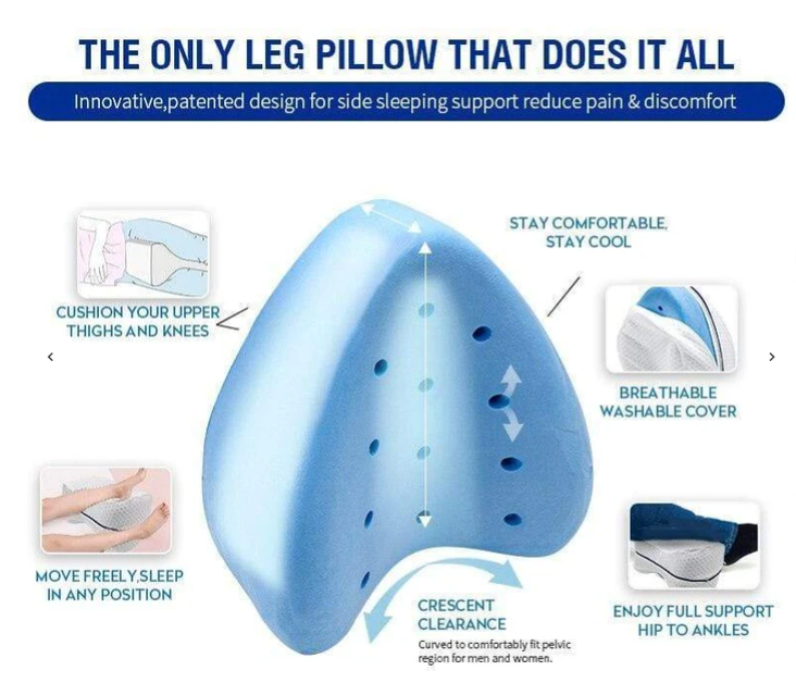 PROMO ALMOHADA VISCOELÁSTICA CON GEL + ALMOHADA DE SOPORTE PARA PIERNA Y RODILLA